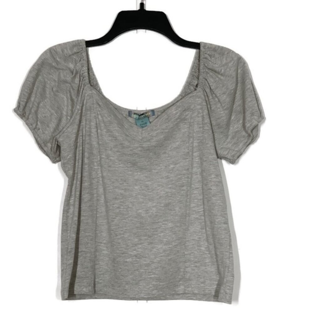 Good Luck Gem Puff Sleeve Crop Tee